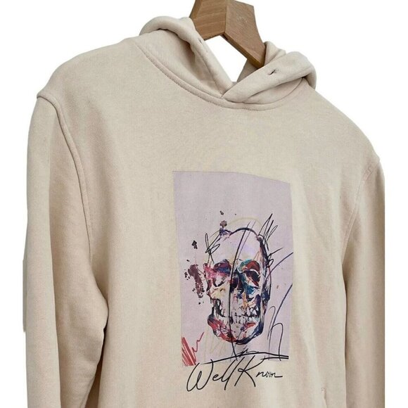 WELL KNOWN STUDIOS Jersey Knit SKULL ARTWORK Graphic Sweatshirt/Hoodie Sz L - Picture 2 of 10